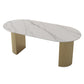 Oval Shape Two-Color Dining Table Simplicity Double Pedestal Table for Dining Room White Without Chairs Clearhalo ' dining_table' 'Dining Tables & Seating' 'Dining Tables' 'furn' 'furn_dining_table' 'Furniture' 'furniture_dining_table' 'Kitchen & Dining Furniture' 'kitchen&dining_furn' 'kitchen' 'kitchen_dining_table' 3816909