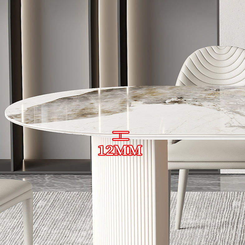 Metal Traditional Luxury Oval Dining Table Sintered Stone Table for Dining Room Clearhalo ' dining_table' 'Dining Tables & Seating' 'Dining Tables' 'furn' 'furn_dining_table' 'Furniture' 'furniture_dining_table' 'Kitchen & Dining Furniture' 'kitchen&dining_furn' 'kitchen' 'kitchen_dining_table' 3816925