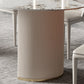 Metal Traditional Luxury Oval Dining Table Sintered Stone Table for Dining Room Clearhalo ' dining_table' 'Dining Tables & Seating' 'Dining Tables' 'furn' 'furn_dining_table' 'Furniture' 'furniture_dining_table' 'Kitchen & Dining Furniture' 'kitchen&dining_furn' 'kitchen' 'kitchen_dining_table' 3816927