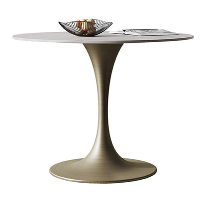 Round Tulip Base Dining Site Table Traditional Luxury Dinette Table for Home Without Chairs Clearhalo ' dining_table' 'Dining Tables & Seating' 'Dining Tables' 'furn' 'furn_dining_table' 'Furniture' 'furniture_dining_table' 'Kitchen & Dining Furniture' 'kitchen&dining_furn' 'kitchen' 'kitchen_dining_table' 3816937