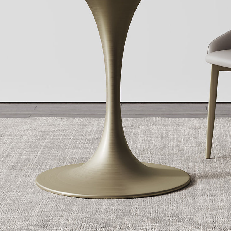 Round Tulip Base Dining Site Table Traditional Luxury Dinette Table for Home Clearhalo ' dining_table' 'Dining Tables & Seating' 'Dining Tables' 'furn' 'furn_dining_table' 'Furniture' 'furniture_dining_table' 'Kitchen & Dining Furniture' 'kitchen&dining_furn' 'kitchen' 'kitchen_dining_table' 3816939