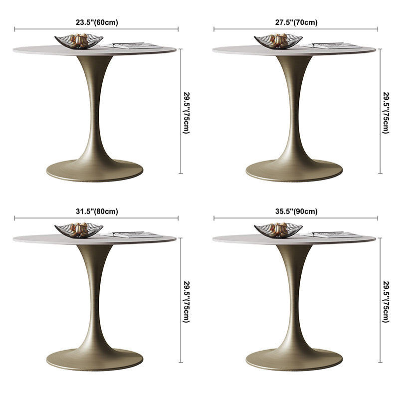 Round Tulip Base Dining Site Table Traditional Luxury Dinette Table for Home Clearhalo ' dining_table' 'Dining Tables & Seating' 'Dining Tables' 'furn' 'furn_dining_table' 'Furniture' 'furniture_dining_table' 'Kitchen & Dining Furniture' 'kitchen&dining_furn' 'kitchen' 'kitchen_dining_table' 3816942