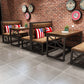 Industrial Solid Wood Dinner Room Kitchen Table Brown Trestle Base Table for Dinning Room Clearhalo ' dining_table' 'Dining Tables & Seating' 'Dining Tables' 'furn' 'furn_dining_table' 'Furniture' 'furniture_dining_table' 'Kitchen & Dining Furniture' 'kitchen&dining_furn' 'kitchen' 'kitchen_dining_table' 3816946