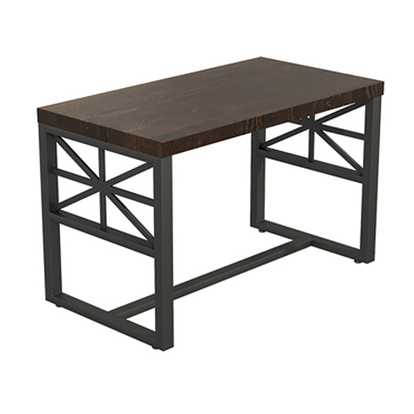 Industrial Solid Wood Dinner Room Kitchen Table Brown Trestle Base Table for Dinning Room Without Chairs Clearhalo ' dining_table' 'Dining Tables & Seating' 'Dining Tables' 'furn' 'furn_dining_table' 'Furniture' 'furniture_dining_table' 'Kitchen & Dining Furniture' 'kitchen&dining_furn' 'kitchen' 'kitchen_dining_table' 3816948