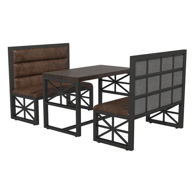 Industrial Solid Wood Dinner Room Kitchen Table Brown Trestle Base Table for Dinning Room Clearhalo ' dining_table' 'Dining Tables & Seating' 'Dining Tables' 'furn' 'furn_dining_table' 'Furniture' 'furniture_dining_table' 'Kitchen & Dining Furniture' 'kitchen&dining_furn' 'kitchen' 'kitchen_dining_table' 3816949