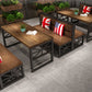 Industrial Solid Wood Dinner Room Kitchen Table Brown Trestle Base Table for Dinning Room Clearhalo ' dining_table' 'Dining Tables & Seating' 'Dining Tables' 'furn' 'furn_dining_table' 'Furniture' 'furniture_dining_table' 'Kitchen & Dining Furniture' 'kitchen&dining_furn' 'kitchen' 'kitchen_dining_table' 3816950
