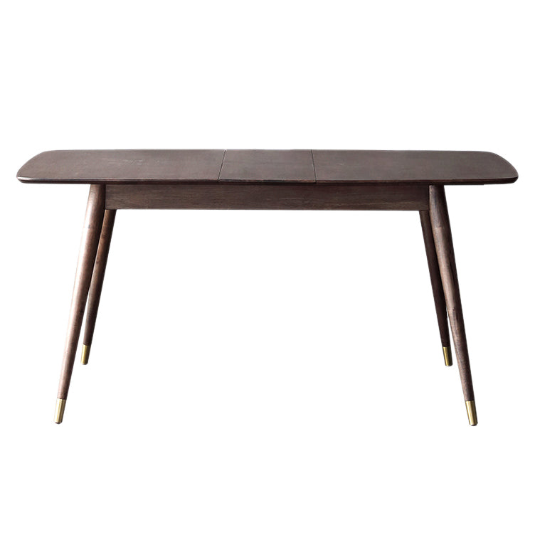 Extendable Rectangle Dining Table Modern Adjustable Oak Wood Table with 4 Legs Without Chairs Clearhalo ' dining_table' 'Dining Tables & Seating' 'Dining Tables' 'furn' 'furn_dining_table' 'Furniture' 'furniture_dining_table' 'Kitchen & Dining Furniture' 'kitchen&dining_furn' 'kitchen' 'kitchen_dining_table' 3816961