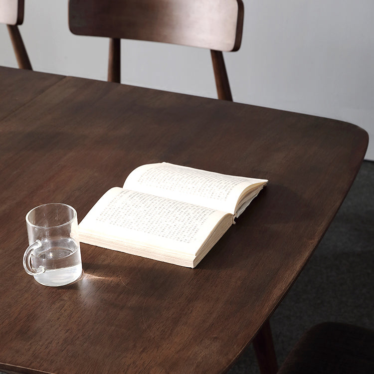 Extendable Rectangle Dining Table Modern Adjustable Oak Wood Table with 4 Legs Clearhalo ' dining_table' 'Dining Tables & Seating' 'Dining Tables' 'furn' 'furn_dining_table' 'Furniture' 'furniture_dining_table' 'Kitchen & Dining Furniture' 'kitchen&dining_furn' 'kitchen' 'kitchen_dining_table' 3816965