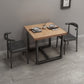 Industrial Solid Wood Dinner Room Kitchen Table Brown Square Table with Black Frame for Dinning Room Clearhalo ' dining_table' 'Dining Tables & Seating' 'Dining Tables' 'furn' 'furn_dining_table' 'Furniture' 'furniture_dining_table' 'Kitchen & Dining Furniture' 'kitchen&dining_furn' 'kitchen' 'kitchen_dining_table' 3816972