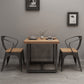 Industrial Solid Wood Dinner Room Kitchen Table Brown Square Table with Black Frame for Dinning Room Clearhalo ' dining_table' 'Dining Tables & Seating' 'Dining Tables' 'furn' 'furn_dining_table' 'Furniture' 'furniture_dining_table' 'Kitchen & Dining Furniture' 'kitchen&dining_furn' 'kitchen' 'kitchen_dining_table' 3816973