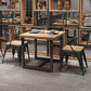 Industrial Solid Wood Dinner Room Kitchen Table Brown Square Table with Black Frame for Dinning Room Clearhalo ' dining_table' 'Dining Tables & Seating' 'Dining Tables' 'furn' 'furn_dining_table' 'Furniture' 'furniture_dining_table' 'Kitchen & Dining Furniture' 'kitchen&dining_furn' 'kitchen' 'kitchen_dining_table' 3816975