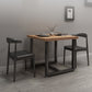 Industrial Solid Wood Dinner Room Kitchen Table Brown Square Table with Black Frame for Dinning Room Clearhalo ' dining_table' 'Dining Tables & Seating' 'Dining Tables' 'furn' 'furn_dining_table' 'Furniture' 'furniture_dining_table' 'Kitchen & Dining Furniture' 'kitchen&dining_furn' 'kitchen' 'kitchen_dining_table' 3816982
