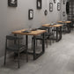 Industrial Solid Wood Dinner Room Kitchen Table Brown Square Table with Black Frame for Dinning Room Clearhalo ' dining_table' 'Dining Tables & Seating' 'Dining Tables' 'furn' 'furn_dining_table' 'Furniture' 'furniture_dining_table' 'Kitchen & Dining Furniture' 'kitchen&dining_furn' 'kitchen' 'kitchen_dining_table' 3816985