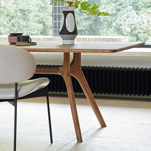Rectangle Douglas Firs Dining Table Modern Wooden Kitchen Table with 4 Legs Clearhalo ' dining_table' 'Dining Tables & Seating' 'Dining Tables' 'furn' 'furn_dining_table' 'Furniture' 'furniture_dining_table' 'Kitchen & Dining Furniture' 'kitchen&dining_furn' 'kitchen' 'kitchen_dining_table' 3816987