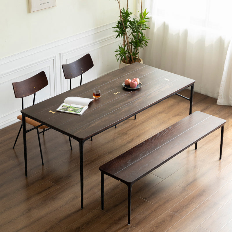 Traditional Luxury Rectangle 4 Legs Dining Site Table Solid Wood Dinette Table Clearhalo ' dining_table' 'Dining Tables & Seating' 'Dining Tables' 'furn' 'furn_dining_table' 'Furniture' 'furniture_dining_table' 'Kitchen & Dining Furniture' 'kitchen&dining_furn' 'kitchen' 'kitchen_dining_table' 3816993