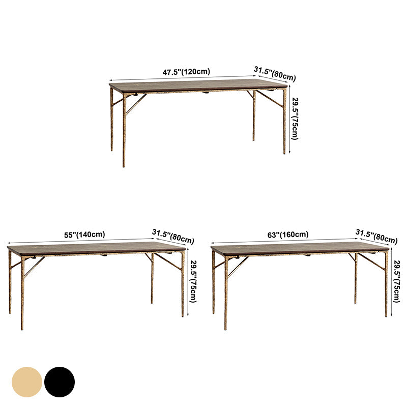 Traditional Luxury Rectangle 4 Legs Dining Site Table Solid Wood Dinette Table Clearhalo ' dining_table' 'Dining Tables & Seating' 'Dining Tables' 'furn' 'furn_dining_table' 'Furniture' 'furniture_dining_table' 'Kitchen & Dining Furniture' 'kitchen&dining_furn' 'kitchen' 'kitchen_dining_table' 3817003