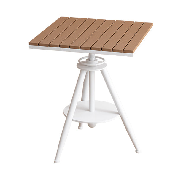 Industrial Dining Room Table Pedestal Table for Home Kitchen Dinner,21.7"L x 21.7"W White Without Chairs Clearhalo ' dining_table' 'Dining Tables & Seating' 'Dining Tables' 'furn' 'furn_dining_table' 'Furniture' 'furniture_dining_table' 'Kitchen & Dining Furniture' 'kitchen&dining_furn' 'kitchen' 'kitchen_dining_table' 3817010