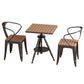 Industrial Dining Room Table Pedestal Table for Home Kitchen Dinner,21.7"L x 21.7"W Clearhalo ' dining_table' 'Dining Tables & Seating' 'Dining Tables' 'furn' 'furn_dining_table' 'Furniture' 'furniture_dining_table' 'Kitchen & Dining Furniture' 'kitchen&dining_furn' 'kitchen' 'kitchen_dining_table' 3817017