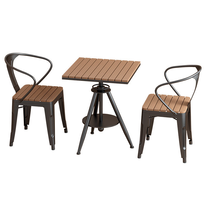 Industrial Dining Room Table Pedestal Table for Home Kitchen Dinner,21.7"L x 21.7"W Clearhalo ' dining_table' 'Dining Tables & Seating' 'Dining Tables' 'furn' 'furn_dining_table' 'Furniture' 'furniture_dining_table' 'Kitchen & Dining Furniture' 'kitchen&dining_furn' 'kitchen' 'kitchen_dining_table' 3817017