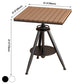 Industrial Dining Room Table Pedestal Table for Home Kitchen Dinner,21.7"L x 21.7"W Clearhalo ' dining_table' 'Dining Tables & Seating' 'Dining Tables' 'furn' 'furn_dining_table' 'Furniture' 'furniture_dining_table' 'Kitchen & Dining Furniture' 'kitchen&dining_furn' 'kitchen' 'kitchen_dining_table' 3817019