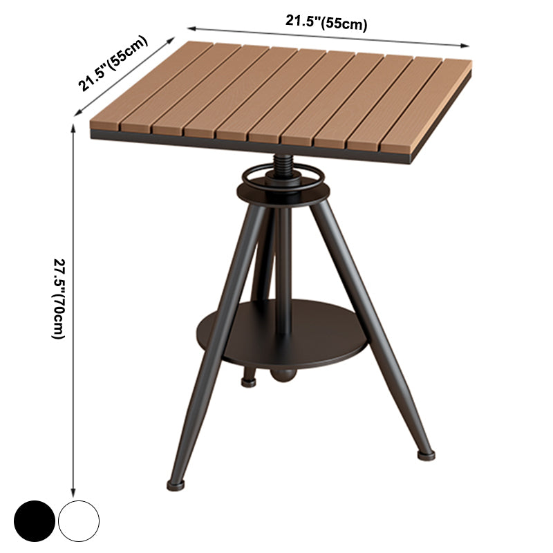 Industrial Dining Room Table Pedestal Table for Home Kitchen Dinner,21.7"L x 21.7"W Clearhalo ' dining_table' 'Dining Tables & Seating' 'Dining Tables' 'furn' 'furn_dining_table' 'Furniture' 'furniture_dining_table' 'Kitchen & Dining Furniture' 'kitchen&dining_furn' 'kitchen' 'kitchen_dining_table' 3817019