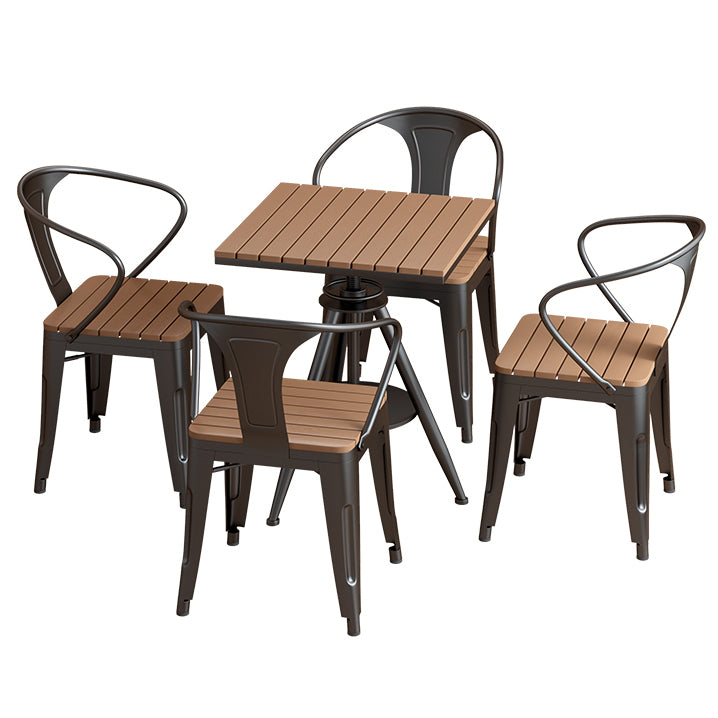 Industrial Dining Room Table Pedestal Table for Home Kitchen Dinner,21.7"L x 21.7"W Clearhalo ' dining_table' 'Dining Tables & Seating' 'Dining Tables' 'furn' 'furn_dining_table' 'Furniture' 'furniture_dining_table' 'Kitchen & Dining Furniture' 'kitchen&dining_furn' 'kitchen' 'kitchen_dining_table' 3817020