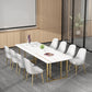 Minimalist Rectangle Shape Dining Table Sintered Stone Standard Dining Table for Kitchen Clearhalo ' dining_table' 'Dining Tables & Seating' 'Dining Tables' 'furn' 'furn_dining_table' 'Furniture' 'furniture_dining_table' 'Kitchen & Dining Furniture' 'kitchen&dining_furn' 'kitchen' 'kitchen_dining_table' 3817021