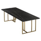 Minimalist Rectangle Shape Dining Table Sintered Stone Standard Dining Table for Kitchen Black Without Chairs Clearhalo ' dining_table' 'Dining Tables & Seating' 'Dining Tables' 'furn' 'furn_dining_table' 'Furniture' 'furniture_dining_table' 'Kitchen & Dining Furniture' 'kitchen&dining_furn' 'kitchen' 'kitchen_dining_table' 3817023