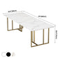 Minimalist Rectangle Shape Dining Table Sintered Stone Standard Dining Table for Kitchen Clearhalo ' dining_table' 'Dining Tables & Seating' 'Dining Tables' 'furn' 'furn_dining_table' 'Furniture' 'furniture_dining_table' 'Kitchen & Dining Furniture' 'kitchen&dining_furn' 'kitchen' 'kitchen_dining_table' 3817028