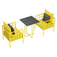 Industrial Sintered Stone Dinner Room Table Black Top Table with Yellow Frame for Dinning Room Clearhalo ' dining_table' 'Dining Tables & Seating' 'Dining Tables' 'furn' 'furn_dining_table' 'Furniture' 'furniture_dining_table' 'Kitchen & Dining Furniture' 'kitchen&dining_furn' 'kitchen' 'kitchen_dining_table' 3817034