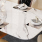 Sintered Stone Top Dining Table Rectangle Table with Gold Metal Pedestal Clearhalo ' dining_table' 'Dining Tables & Seating' 'Dining Tables' 'furn' 'furn_dining_table' 'Furniture' 'furniture_dining_table' 'Kitchen & Dining Furniture' 'kitchen&dining_furn' 'kitchen' 'kitchen_dining_table' 3817042