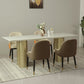 Metal Traditional Luxury Rectangle Indoor Table Sintered Stone Table for Home Clearhalo ' dining_table' 'Dining Tables & Seating' 'Dining Tables' 'furn' 'furn_dining_table' 'Furniture' 'furniture_dining_table' 'Kitchen & Dining Furniture' 'kitchen&dining_furn' 'kitchen' 'kitchen_dining_table' 3817048