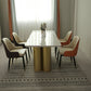 Metal Traditional Luxury Rectangle Indoor Table Sintered Stone Table for Home Clearhalo ' dining_table' 'Dining Tables & Seating' 'Dining Tables' 'furn' 'furn_dining_table' 'Furniture' 'furniture_dining_table' 'Kitchen & Dining Furniture' 'kitchen&dining_furn' 'kitchen' 'kitchen_dining_table' 3817053