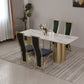 Metal Traditional Luxury Rectangle Indoor Table Sintered Stone Table for Home Clearhalo ' dining_table' 'Dining Tables & Seating' 'Dining Tables' 'furn' 'furn_dining_table' 'Furniture' 'furniture_dining_table' 'Kitchen & Dining Furniture' 'kitchen&dining_furn' 'kitchen' 'kitchen_dining_table' 3817054