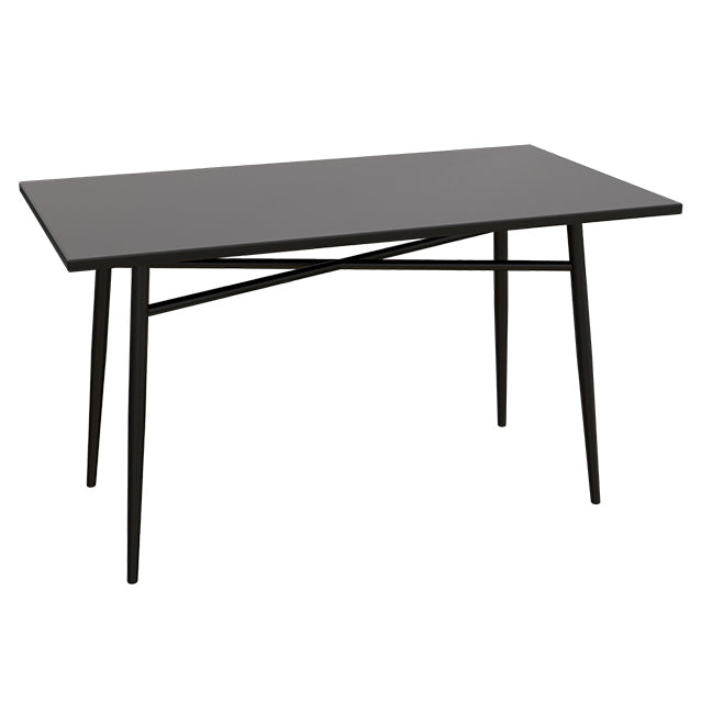 Industrial Dining Room Table Iron Dining Table with Sled Base for Home Kitchen Dinner Rectangle Black Without Chairs Clearhalo ' dining_table' 'Dining Tables & Seating' 'Dining Tables' 'furn' 'furn_dining_table' 'Furniture' 'furniture_dining_table' 'Kitchen & Dining Furniture' 'kitchen&dining_furn' 'kitchen' 'kitchen_dining_table' 3817062