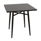 Industrial Dining Room Table Iron Dining Table with Sled Base for Home Kitchen Dinner Square Black Without Chairs Clearhalo ' dining_table' 'Dining Tables & Seating' 'Dining Tables' 'furn' 'furn_dining_table' 'Furniture' 'furniture_dining_table' 'Kitchen & Dining Furniture' 'kitchen&dining_furn' 'kitchen' 'kitchen_dining_table' 3817065