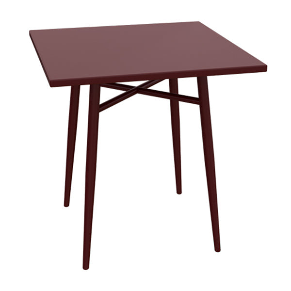 Industrial Dining Room Table Iron Dining Table with Sled Base for Home Kitchen Dinner Square Red Without Chairs Clearhalo ' dining_table' 'Dining Tables & Seating' 'Dining Tables' 'furn' 'furn_dining_table' 'Furniture' 'furniture_dining_table' 'Kitchen & Dining Furniture' 'kitchen&dining_furn' 'kitchen' 'kitchen_dining_table' 3817070