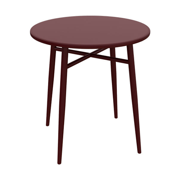 Industrial Dining Room Table Iron Dining Table with Sled Base for Home Kitchen Dinner Round Red Without Chairs Clearhalo ' dining_table' 'Dining Tables & Seating' 'Dining Tables' 'furn' 'furn_dining_table' 'Furniture' 'furniture_dining_table' 'Kitchen & Dining Furniture' 'kitchen&dining_furn' 'kitchen' 'kitchen_dining_table' 3817072