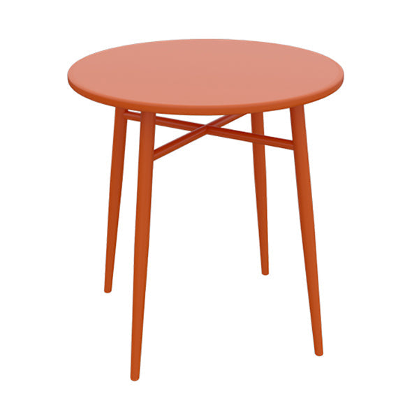 Industrial Dining Room Table Iron Dining Table with Sled Base for Home Kitchen Dinner Round Orange Without Chairs Clearhalo ' dining_table' 'Dining Tables & Seating' 'Dining Tables' 'furn' 'furn_dining_table' 'Furniture' 'furniture_dining_table' 'Kitchen & Dining Furniture' 'kitchen&dining_furn' 'kitchen' 'kitchen_dining_table' 3817076