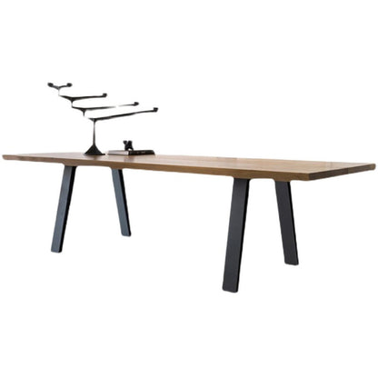 Industrial Brown Rectangle Dining Table Solid Wood Standard Dining Table with 4 Legs Base Without Chairs Clearhalo ' dining_table' 'Dining Tables & Seating' 'Dining Tables' 'furn' 'furn_dining_table' 'Furniture' 'furniture_dining_table' 'Kitchen & Dining Furniture' 'kitchen&dining_furn' 'kitchen' 'kitchen_dining_table' 3817095