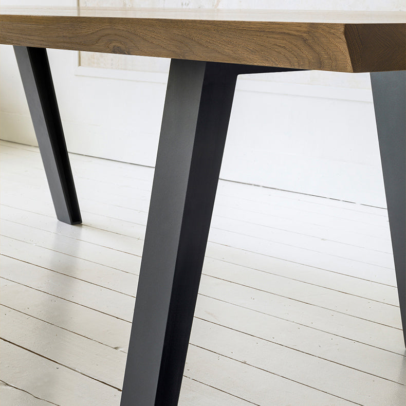 Industrial Brown Rectangle Dining Table Solid Wood Standard Dining Table with 4 Legs Base Clearhalo ' dining_table' 'Dining Tables & Seating' 'Dining Tables' 'furn' 'furn_dining_table' 'Furniture' 'furniture_dining_table' 'Kitchen & Dining Furniture' 'kitchen&dining_furn' 'kitchen' 'kitchen_dining_table' 3817096