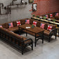 Industrial Style Solid Wood Dinner Room Kitchen Table Brown Metal Base Table for Dinning Room Clearhalo ' dining_table' 'Dining Tables & Seating' 'Dining Tables' 'furn' 'furn_dining_table' 'Furniture' 'furniture_dining_table' 'Kitchen & Dining Furniture' 'kitchen&dining_furn' 'kitchen' 'kitchen_dining_table' 3817129