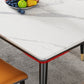 Simple Kitchen Standard Dining Table Sintered Stone Rectangle Dining Table with 4 Legs Base Clearhalo ' dining_table' 'Dining Tables & Seating' 'Dining Tables' 'furn' 'furn_dining_table' 'Furniture' 'furniture_dining_table' 'Kitchen & Dining Furniture' 'kitchen&dining_furn' 'kitchen' 'kitchen_dining_table' 3817138