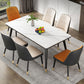Simple Kitchen Standard Dining Table Sintered Stone Rectangle Dining Table with 4 Legs Base Clearhalo ' dining_table' 'Dining Tables & Seating' 'Dining Tables' 'furn' 'furn_dining_table' 'Furniture' 'furniture_dining_table' 'Kitchen & Dining Furniture' 'kitchen&dining_furn' 'kitchen' 'kitchen_dining_table' 3817141