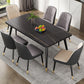 Simple Kitchen Standard Dining Table Sintered Stone Rectangle Dining Table with 4 Legs Base Clearhalo ' dining_table' 'Dining Tables & Seating' 'Dining Tables' 'furn' 'furn_dining_table' 'Furniture' 'furniture_dining_table' 'Kitchen & Dining Furniture' 'kitchen&dining_furn' 'kitchen' 'kitchen_dining_table' 3817142