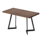 Industrial Dining Room Table Black Metal Base Table for Home Kitchen Dinner Brown Without Chairs Clearhalo ' dining_table' 'Dining Tables & Seating' 'Dining Tables' 'furn' 'furn_dining_table' 'Furniture' 'furniture_dining_table' 'Kitchen & Dining Furniture' 'kitchen&dining_furn' 'kitchen' 'kitchen_dining_table' 3817147