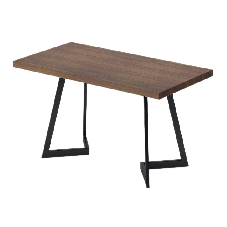 Industrial Dining Room Table Black Metal Base Table for Home Kitchen Dinner Brown Without Chairs Clearhalo ' dining_table' 'Dining Tables & Seating' 'Dining Tables' 'furn' 'furn_dining_table' 'Furniture' 'furniture_dining_table' 'Kitchen & Dining Furniture' 'kitchen&dining_furn' 'kitchen' 'kitchen_dining_table' 3817147