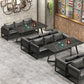Industrial Dining Room Table Black Metal Base Table for Home Kitchen Dinner Clearhalo ' dining_table' 'Dining Tables & Seating' 'Dining Tables' 'furn' 'furn_dining_table' 'Furniture' 'furniture_dining_table' 'Kitchen & Dining Furniture' 'kitchen&dining_furn' 'kitchen' 'kitchen_dining_table' 3817151