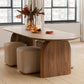 Oval Double Pedestal Minimalist Dining Table Wood Color Fixed Table with Pine Solid Wood Clearhalo ' dining_table' 'Dining Tables & Seating' 'Dining Tables' 'furn' 'furn_dining_table' 'Furniture' 'furniture_dining_table' 'Kitchen & Dining Furniture' 'kitchen&dining_furn' 'kitchen' 'kitchen_dining_table' 3817172