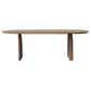 Oval Double Pedestal Minimalist Dining Table Wood Color Fixed Table with Pine Solid Wood Clearhalo ' dining_table' 'Dining Tables & Seating' 'Dining Tables' 'furn' 'furn_dining_table' 'Furniture' 'furniture_dining_table' 'Kitchen & Dining Furniture' 'kitchen&dining_furn' 'kitchen' 'kitchen_dining_table' 3817176